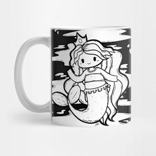 Cute Mermaid Illustration Mug